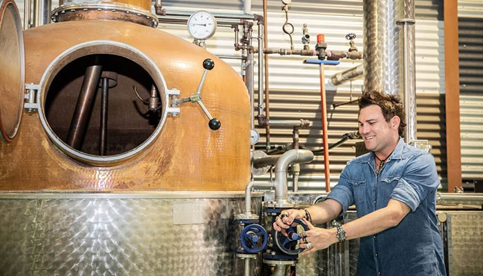 Mark Watkins at Mt. Uncle Distillery in Walkmin, Queensland Mark Watkins at Mt. Uncle Distillery in Walkmin, Queensland