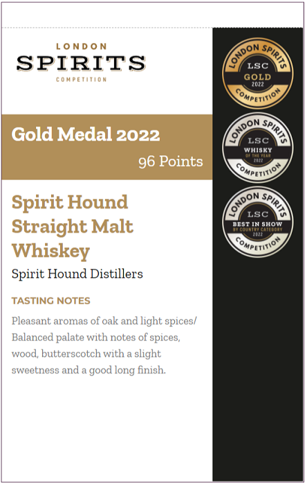 Spirit Hound Straight Malt Whisky Shelf talker Spirit Hound Straight Malt Whisky Shelf talker