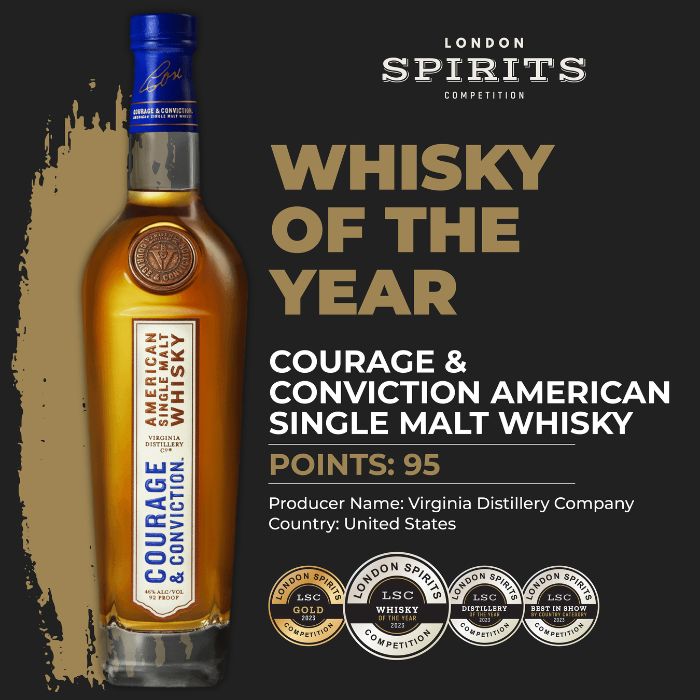 Courage & Conviction American Single Malt Whisky by Virginia Distillery Company Courage & Conviction American Single Malt Whisky by Virginia Distillery Company