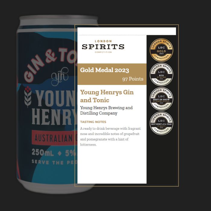 Young Henrys Gin And Tonic by Young Henrys