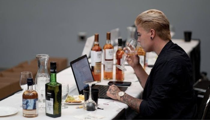 Devin Walden, Master Distiller of Tropical Distillers, judging at USA Spirits Ratings when she was a buyer at Total Wine and More Devin Walden, Master Distiller of Tropical Distillers, judging at USA Spirits Ratings when she was a buyer at Total Wine and More.