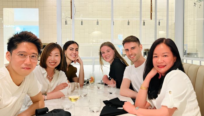 Image: Prestige & White Spirits Global Travel Retail Team having lunch in Chiswick, London