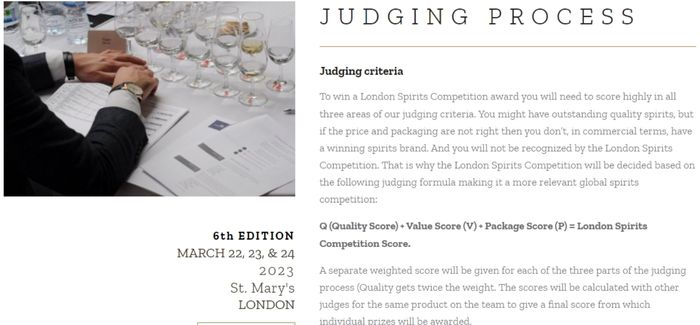 Judging process of London Spirits Competition Judging process of London Spirits Competition